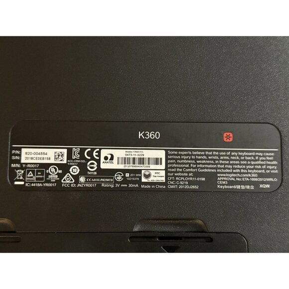 Logitech K360 Wireless Keyboard without dongle - Picture 3 of 3